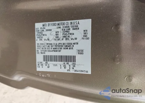 2004 Ford Ranger Xlt z USA, uszkodzony, nr VIN 1FTZR15E44PB08187